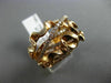 ESTATE LARGE 1.69CT DIAMOND 18KT ROSE GOLD MULTI ROW CRISS CROSS WAVE FUN RING