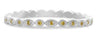 .04CT CANARY DIAMOND 14KT YELLOW GOLD ROUND & MARQUISE SHAPE SEMI ETERNITY RING