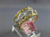 .34CT DIAMOND 18KT 2 TONE GOLD 3D ETOILE FILIGREE 3/4 ETERNITY ANNIVERSARY RING