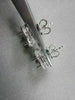 ANTIQUE .48CT 3D ROUND DIAMOND FILIGREE 14KT WHITE GOLD EARRINGS JACKET SETTINGS