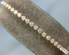 ESTATE .96CT DIAMOND 18KT ROSE GOLD 3D ROUND CLASSIC 2mm TENNIS BRACELET