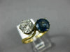 ANTIQUE 3.28CT DIAMOND & AAA SAPPHIRE 18K YELLOW GOLD LOVE KNOT ANNIVERSARY RING
