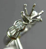 ESTATE .54CT DIAMOND 18KT WHITE GOLD 3D ROUND SEMI MOUNT ENGAGEMENT RING #16781