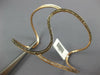 LARGE .95CT WHITE & CHOCOLATE FANCY DIAMOND 14K YELLOW GOLD WAVE BANGLE BRACELET