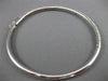ANTIQUE 2.20CT DIAMOND 18KT WHITE GOLD PAVE SEMI ETERNITY BANGLE BRACELET #9328