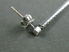 ESTATE LARGE .95CT DIAMOND 14KT WHITE GOLD CLASSIC ELONGATED TENNIS EARRINGS 2mm