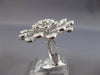 ESTATE EXTRA LARGE 3.29CT DIAMOND 18KT WHITE GOLD 3D MULTI FLOWER COCKTAIL RING