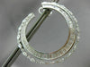LARGE 8.49CT ROUND BAGUETTE & MARQUISE DIAMOND 18KT WHITE GOLD 3D HOOP EARRINGS