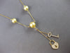 .40CT DIAMOND & AAA GOLDEN SOUTH SEA PEARL 14KT YELLOW GOLD LARIAT LOVE NECKLACE
