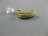 ESTATE .30CT PRINCESS CUT DIAMOND 14KT YELLOW GOLD MULTI ROW SEMI HOOP EARRINGS