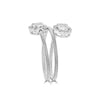1CT DIAMOND 18KT WHITE GOLD & TITANIUM ROUND & BAGUETTE FLEXIBLE OVAL SNAKE RING