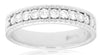ESTATE .52CT DIAMOND 14K WHITE GOLD ROUND SEMI ETERNITY WEDDING ANNIVERSARY RING