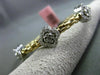 ESTATE 1.30CT DIAMOND 14K WHITE & YELLOW GOLD 3D FLOWER FLEXIBLE BANGLE BRACELET