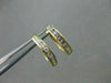 ESTATE .25CT DIAMOND 14KT YELLOW GOLD CHANNEL HUGGIE EARRINGS BEAUTIFUL!! #9978