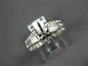 ANTIQUE .90CT DIAMOND 14KT WHITE GOLD FILIGREE SEMI MOUNT ENGAGEMENT RING #9872