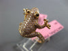 ESTATE 1.05CT PINK & BLACK DIAMOND 18KT ROSE GOLD 3D CLASSIC HAPPY FROG FUN RING