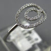 ESTATE .12CT DIAMOND 14KT WHITE GOLD 3D CLASSIC DOUBLE OVAL LOVE KNOT FUN RING
