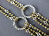 ESTATE .44CT DIAMOND 14KT TWO TONE GOLD 3D MULTI STRAND CIRCULAR FUN NECKLACE