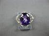 3.34CT DIAMOND & AAA AMETHYST 14KT WHITE GOLD OVAL & ROUND HALO FRIENDSHIP RING
