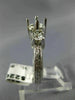 ANTIQUE .50CT DIAMOND 14KT WHITE GOLD 3 STONE SEMI MOUNT ENGAGEMENT RING #16334