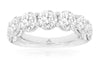 EXTRA LARGE 5.40CT DIAMOND 14KT WHITE GOLD SHARED PRONG 7 STONE ANNIVERSARY RING