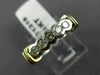 ESTATE .4CT DIAMOND 14K TWO TONE GOLD SEMI BEZEL WEDDING ANNIVERSARY RING #21318