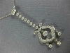 ESTATE LARGE 1.0CT DIAMOND 14KT WHITE GOLD 3D CHANDELIER FLOATING PENDANT #15422