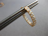 ESTATE .78CT DIAMOND 18KT ROSE GOLD 3D CLASSIC OVAL HUGGIE FUN HANGING EARRINGS
