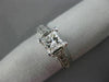 LARGE 1.71CT ROUND PRINCESS & BAGUETTE DIAMOND 14K WHITE GOLD 3D ENGAGEMENT RING