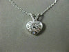 ESTATE .20CT DIAMOND 14KT WHITE GOLD 3D ETOILE HEART FLOATING PENDANT #15415