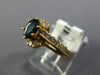 ESTATE .99CT DIAMOND & AAA SAPPHIRE 14K YELLOW GOLD OVAL & ROUND FRIENDSHIP RING