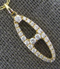 ESTATE .27CT DIAMOND 14KT YELLOW GOLD 3D ROUND CLASSIC OVAL FUN FLOATING PENDANT