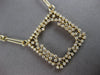 ESTATE LARGE 2.86CT DIAMOND 14KT YELLOW GOLD 3D OPEN HEART SQUARE FUN NECKLACE