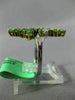 ESTATE WIDE .86CT DIAMOND & AAA EMERALD 18K 2 TONE GOLD OPEN GRAPE VINE FUN RING