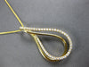 ESTATE LARGE .36CT DIAMOND 18K YELLOW GOLD DOUBLE TEAR DROP FUN FLOATING PENDANT