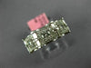 WIDE .95CT DIAMOND 18KT WHITE GOLD ROUND & BAGUETTE SQUARE HALO ANNIVERSARY RING
