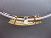 LARGE .15CT DIAMOND & MULTI COLOR ENAMEL 14KT 2 TONE GOLD SLIDER OMEGA NECKLACE