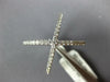 ESTATE LARGE .47CT DIAMOND 14KT WHITE GOLD 3D X CRISS CROSS LOVE RING