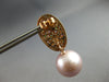 ESTATE LARGE 2.50CT AAA SAPPHIRE & PINK SOUTH SEA PEARL 18KT ROSE GOLD HANGING EARRINGS