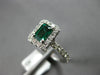 .97CT DIAMOND & AAA EMERALD 14KT WHITE GOLD SQUARE HALO CLASSIC ENGAGEMENT RING