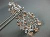 ESTATE LARGE 6.22CT WHITE & PINK DIAMOND 18KT WHITE & ROSE GOLD HANGING EARRINGS
