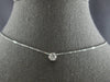 SMALL .20 CT DIAMOND 14KT WHITE GOLD 3D CLASSIC INVISIBLE FLOWER NECKLACE #27856