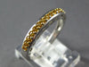 ESTATE .36CT AAA YELLOW SAPPHIRE 18KT WHITE GOLD 3D SEMI ETERNITY 3mm FUN RING
