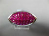 5.80CT DIAMOND & AAA RUBY 18KT WHITE GOLD 3D PRINCESS MARQUISE SHAPE MENS RING