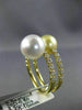.60CT DIAMOND & AAA SOUTH SEA GOLDEN PEARL 18KT YELLOW GOLD 3D CRISS CROSS RING