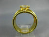ESTATE LARGE 1.38CT DIAMOND 18KT 2 TONE GOLD 3D ROUND CLASSIC ENGAGEMENT RING