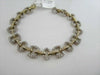 ESTATE WIDE 4.80CT DIAMOND 14KT WHITE & YELLOW GOLD FANCY MULTI SHAPE BRACELET