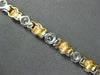 ESTATE .71CT DIAMOND 14KT TWO TONE GOLD 3D BY THE YARD SOLITAIRE BEZEL BRACELET