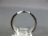 ESTATE .75CT DIAMOND & AAA SAPPHIRE 18KT WHITE GOLD V SHAPE STACKABLE FUN RING