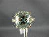 ESTATE LARGE 4.05CT DIAMOND & AAA AQUAMARINE 14K ROSE GOLD 3D ENGAGEMENT RING